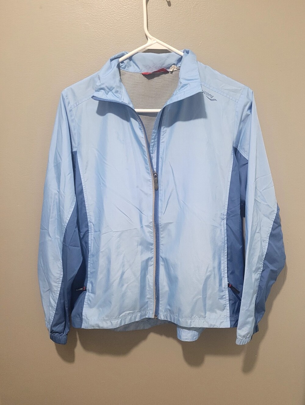 Saucony Blue Zip up Windbreaker Sz M